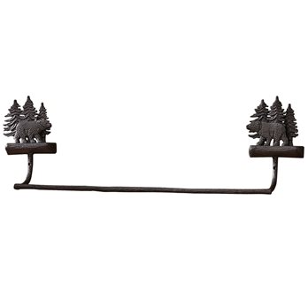 Cast Black Bear Towel Bar 24