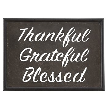 Thankful Grateful Galv Sign