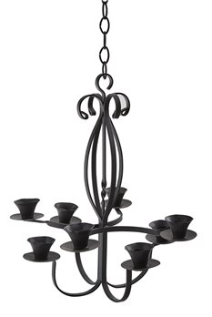 Forged Iron Hanging Candelabra