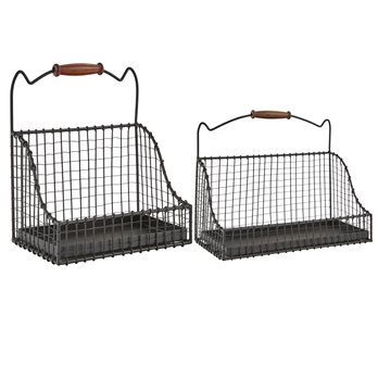 Hanging Wire Baskets Set Of 2