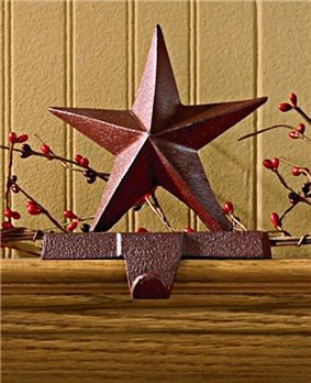 Star Stocking Hanger Red