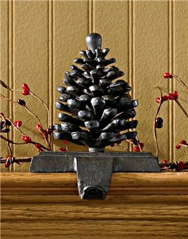 Pinecone Stocking Hanger Iron