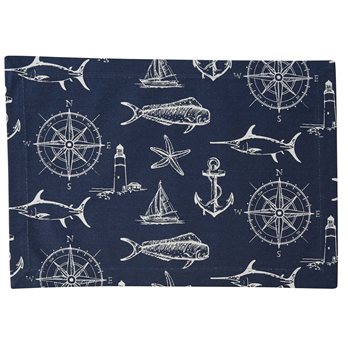 Captain'S Quarters Placemat - Navy