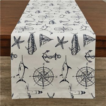 Captain'S Quarters Table Runner 15X54 - Natural