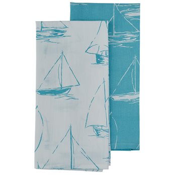 Sailboats 2 Towel Set - Sky