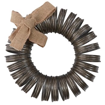 Mason Jar Lid Wreath