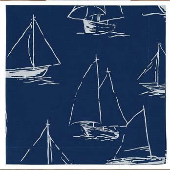 Sailboats Napkin - Navy