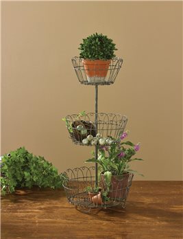 Vintage Wire 3 Tier Stand