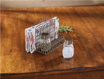 Garden Gate Napkin Salt and Pepper Caddy