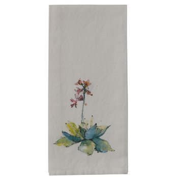 Succulents Printed Towel - Rose Bloom