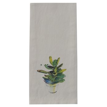 Succulents Printed Towel - Small Pot