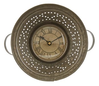 Colander Table Clock