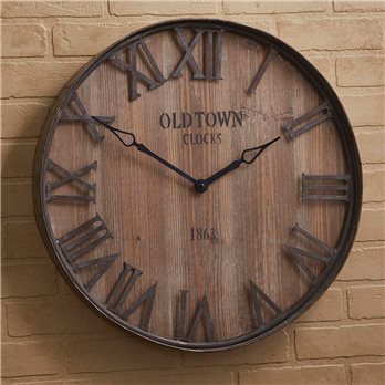 Old Town Galv./Wood Wall Clock