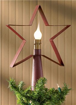 Star Tree Top Lamp Red