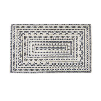 Zuri Medallion Woven Rug 2X3 Navy