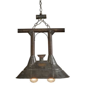 Tin Washer Double Pendant Light