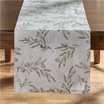 Olive Leaves Table Runner 14X54