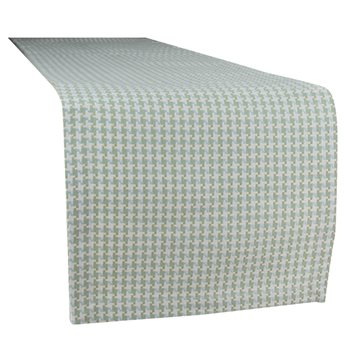 Houndstooth Table Runner Blue/Green