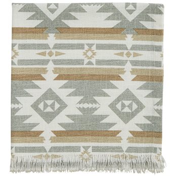 Neutral Aztec Printed Napkins - Set Of 4