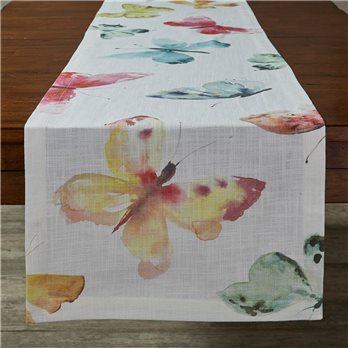 Scattered Butterfly Table Runner 15X72