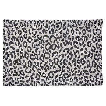 Safari Leopard Printed Placemat - Black