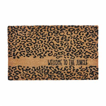 Welcome Leopard Print Doormat