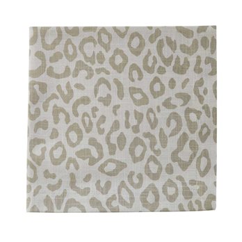 Safari Leopard Printed Napkin - Natural