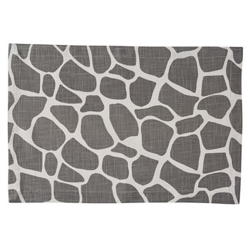 Giraffe Printed Placemat - Gray