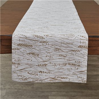 Organic Wheatgrass Printed Table Runner 15X72