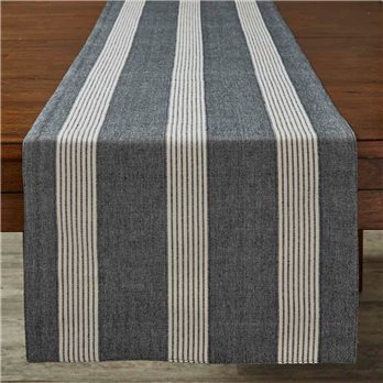 Graphite Stripe Table Runner 15X72