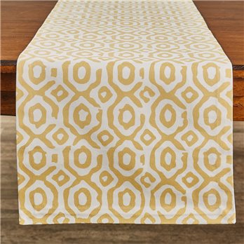 Golden Geo Table Runner 15X72