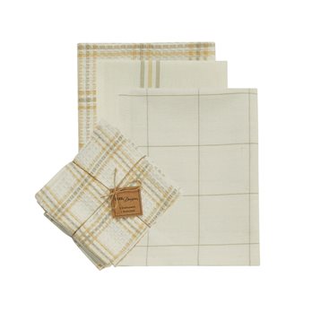 Cocoa Butter 3 Dishtowel/1 Dishcloth Set