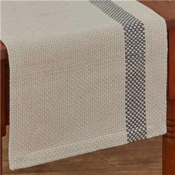 Checkerboard Table Runner 13X36 Gray