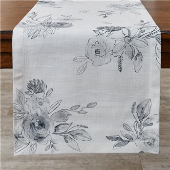 Midnight Floral Table Runner 15X72