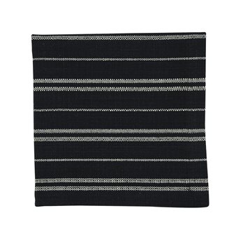 Railroad Stripe Woven Napkin - Black