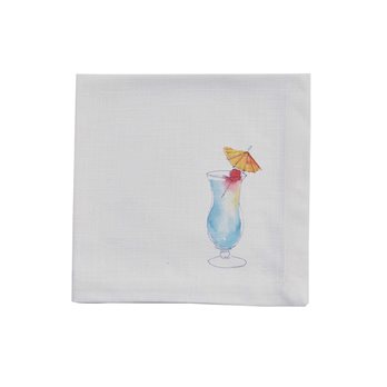 Tropical Drink Napkin - Blue Hawaiian