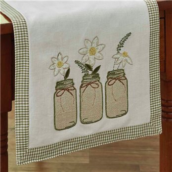 Mason Jar Table Runner 13X54