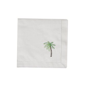 Embroidered Napkin Palm Tree