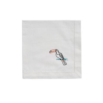 Embroidered Napkin Toucan