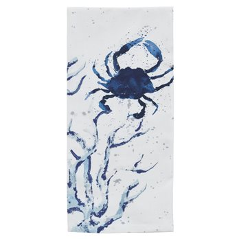 Deep Blue Sea Printed Towel - Crab