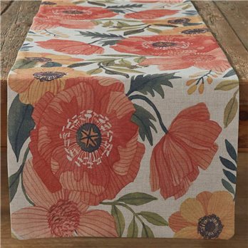 Hibiscus Print Table Runner 15X72