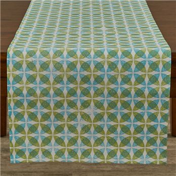 Mia Table Runner Aqua 14X72