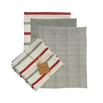 Farm Yard 3 Dishtowel/1 Dishcloth Set