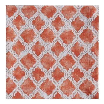 Watercolor Geo Coral Napkin