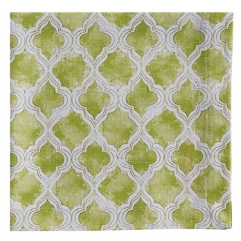 Watercolor Geo Green Napkin