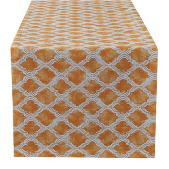 Watercolor Geo Apricot Table Runner