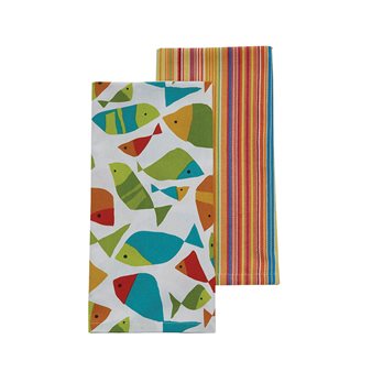 Fabulous Fish Dishtowel S/2