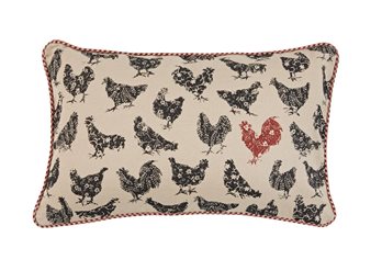 Hen Pecked Prnt Pillow 12X20 Cover