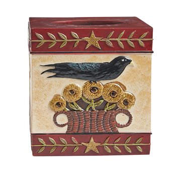 Folk Crow Bath Tissue Holder