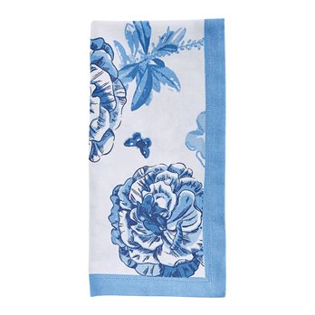 Florals And Flitters Printed Napkin - Blue